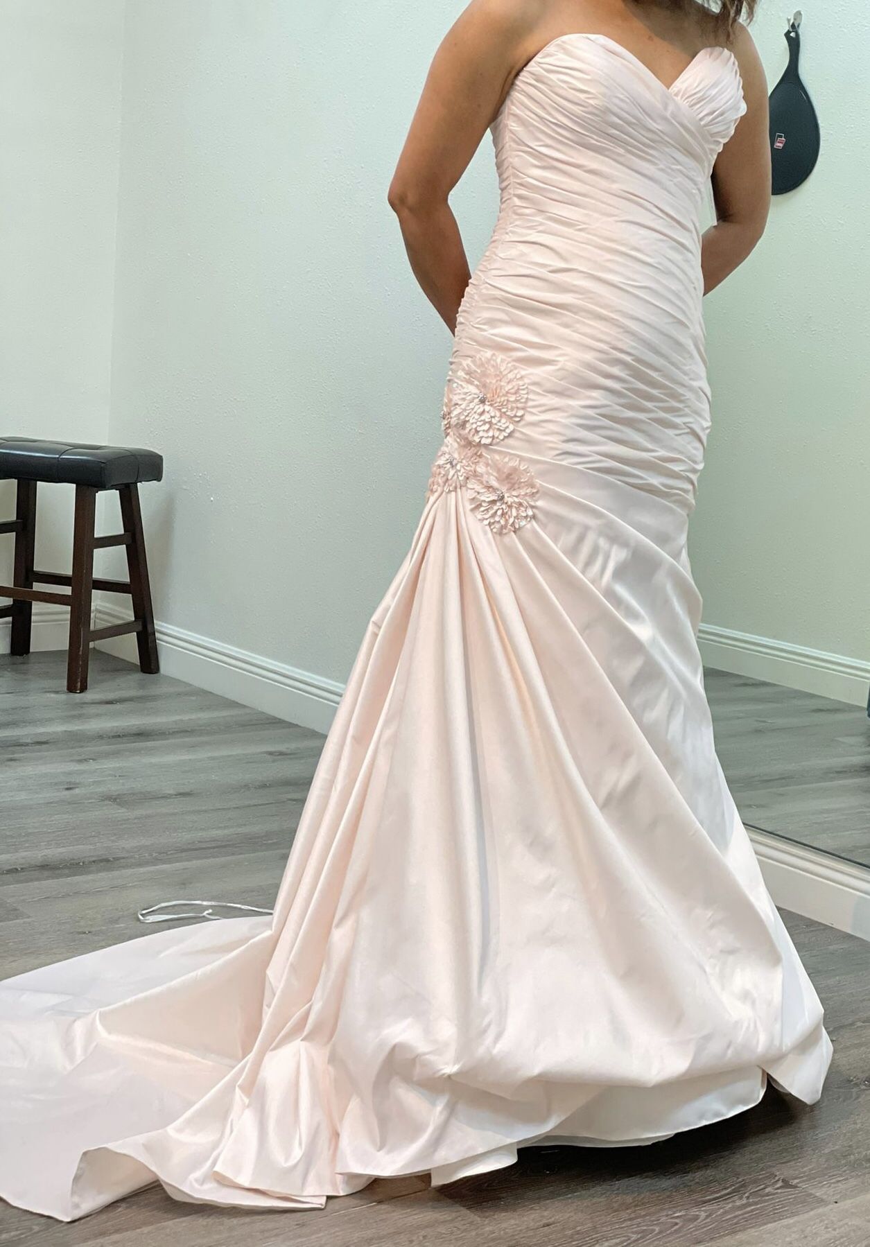 Maggie Sottero Blush Strapless Gown Size 6