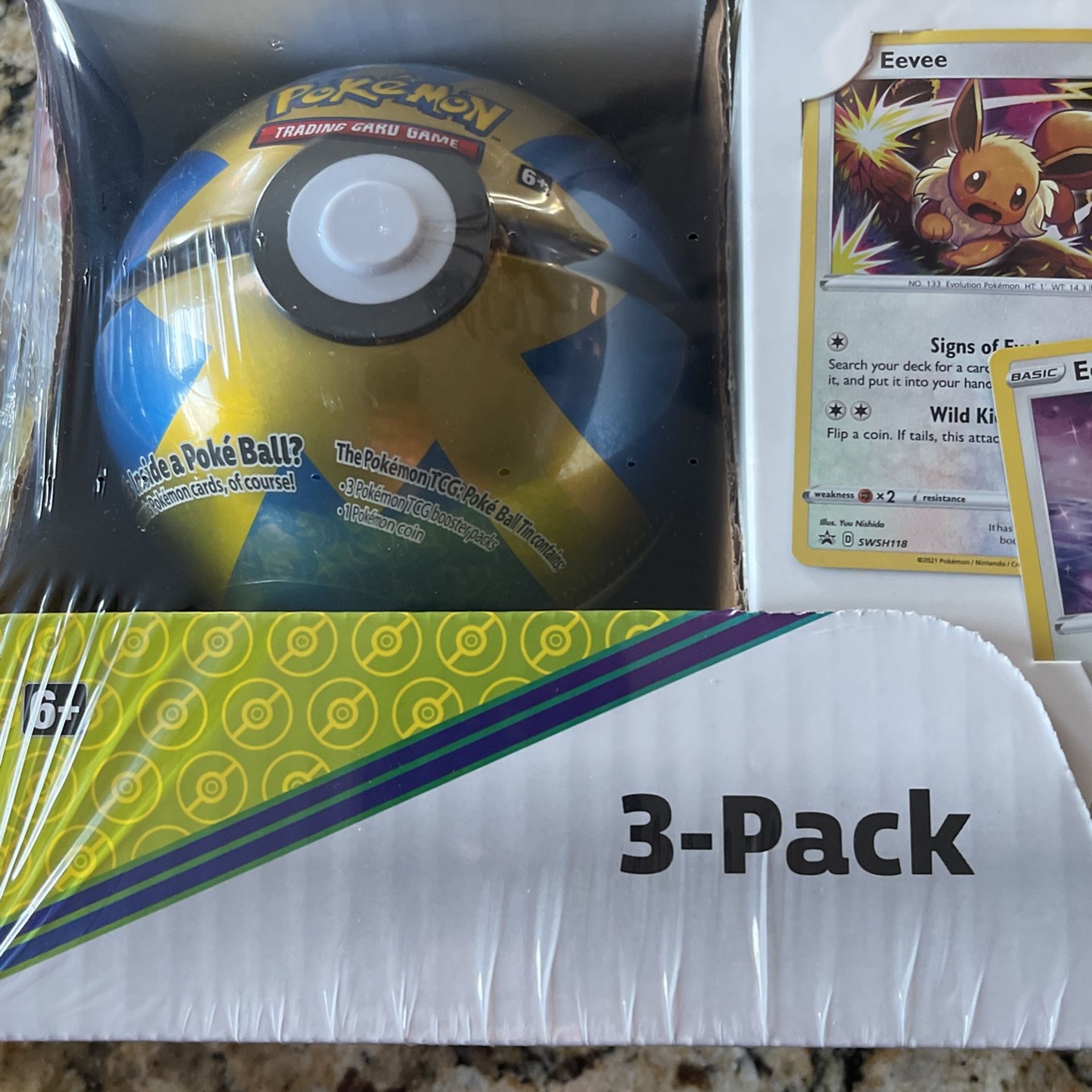 Pokémon trading game three pack collectors item