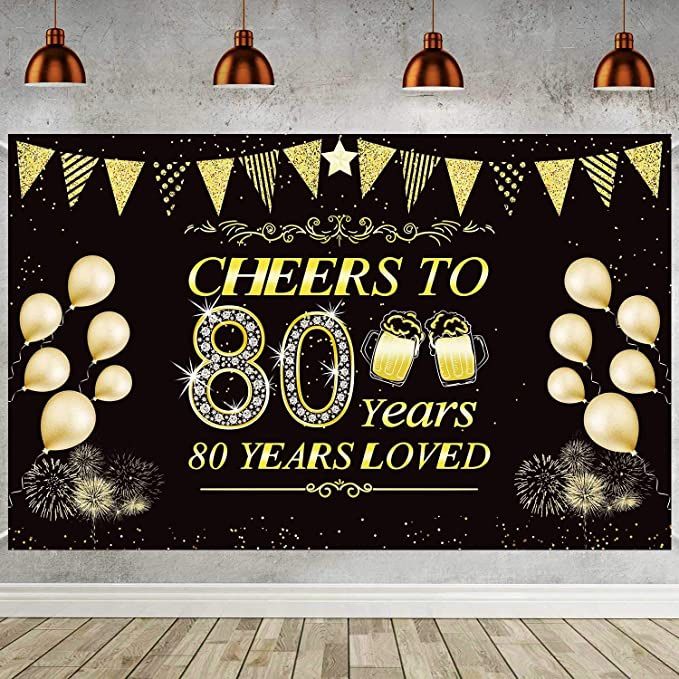 80th Birthday Banners