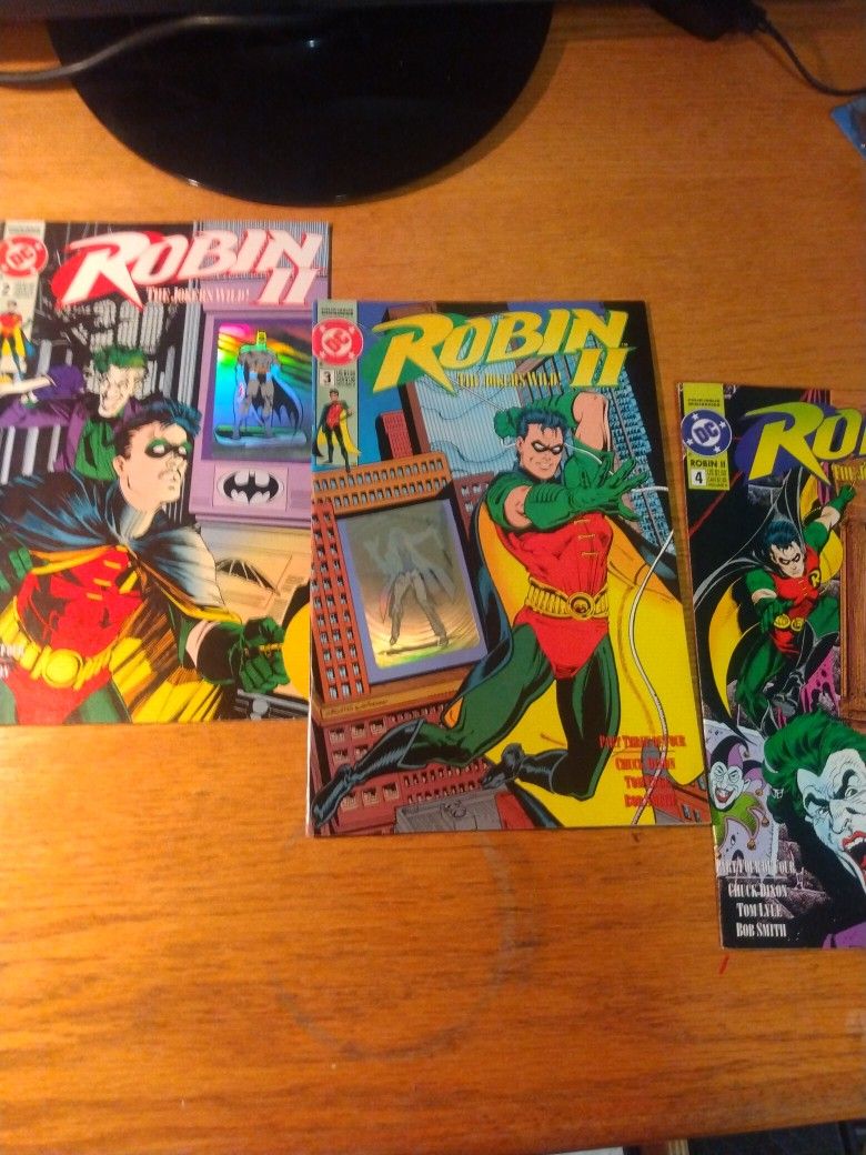 ROBIN II COMICS WITH HOLOGRAM ..ISSUES 2, 2 VARIANT, 3,4...4 ISSUES IN ALL