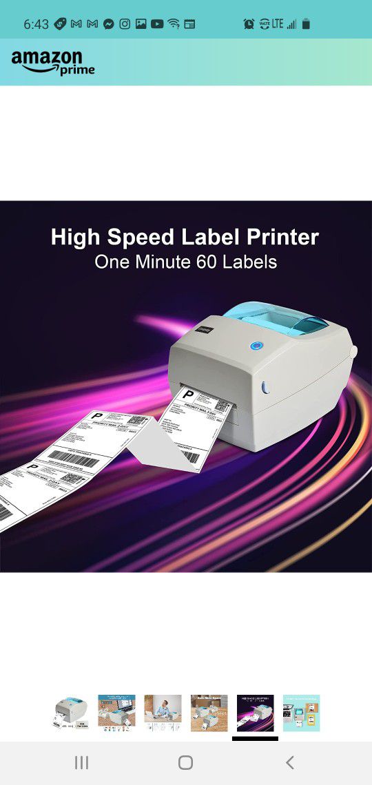 $85 COOPATY SHIPPING LABEL PRINTER 