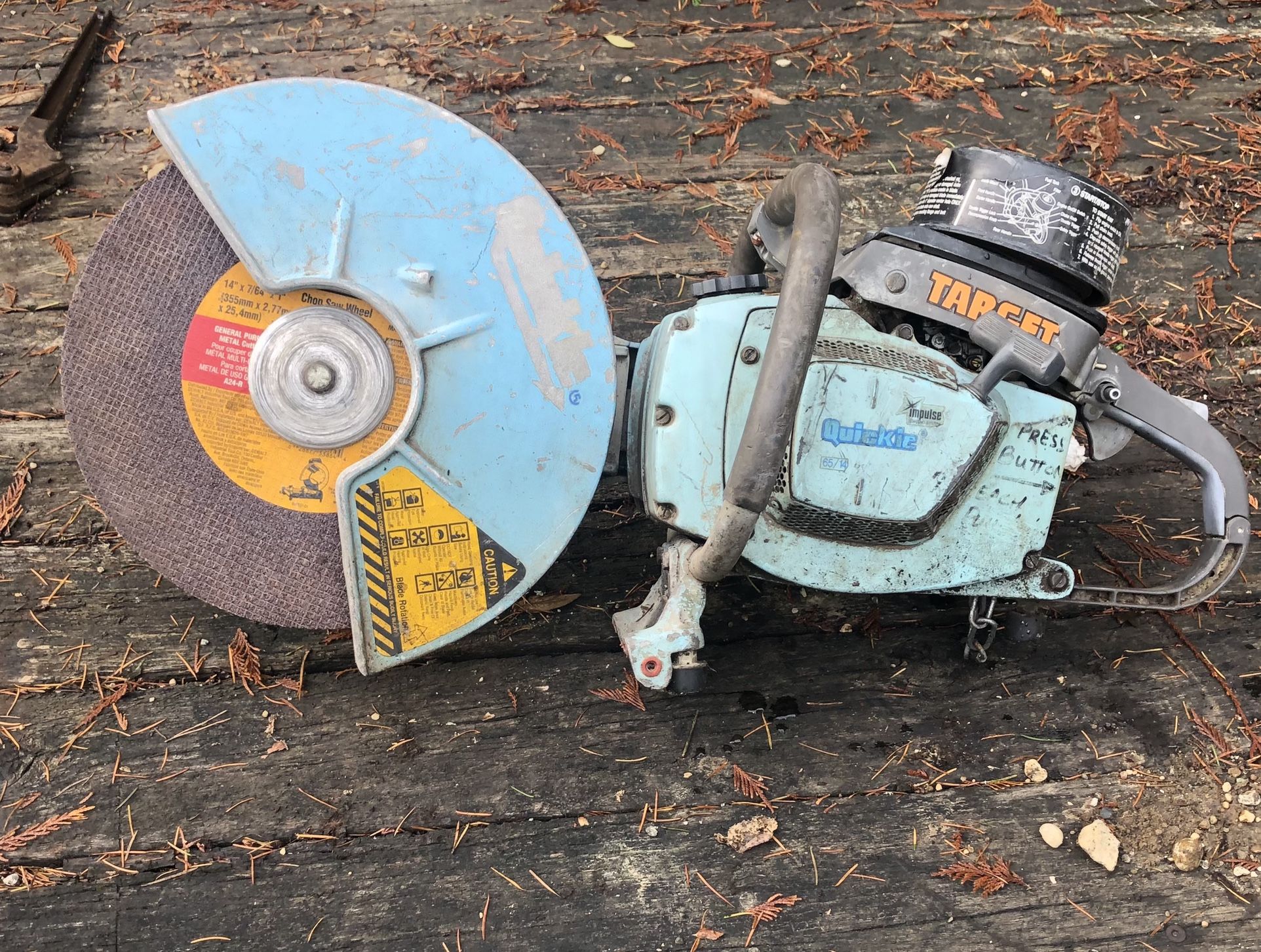 Target Quickie Concrete CutOff Saw Dewalt Blade for Sale in Shoreline