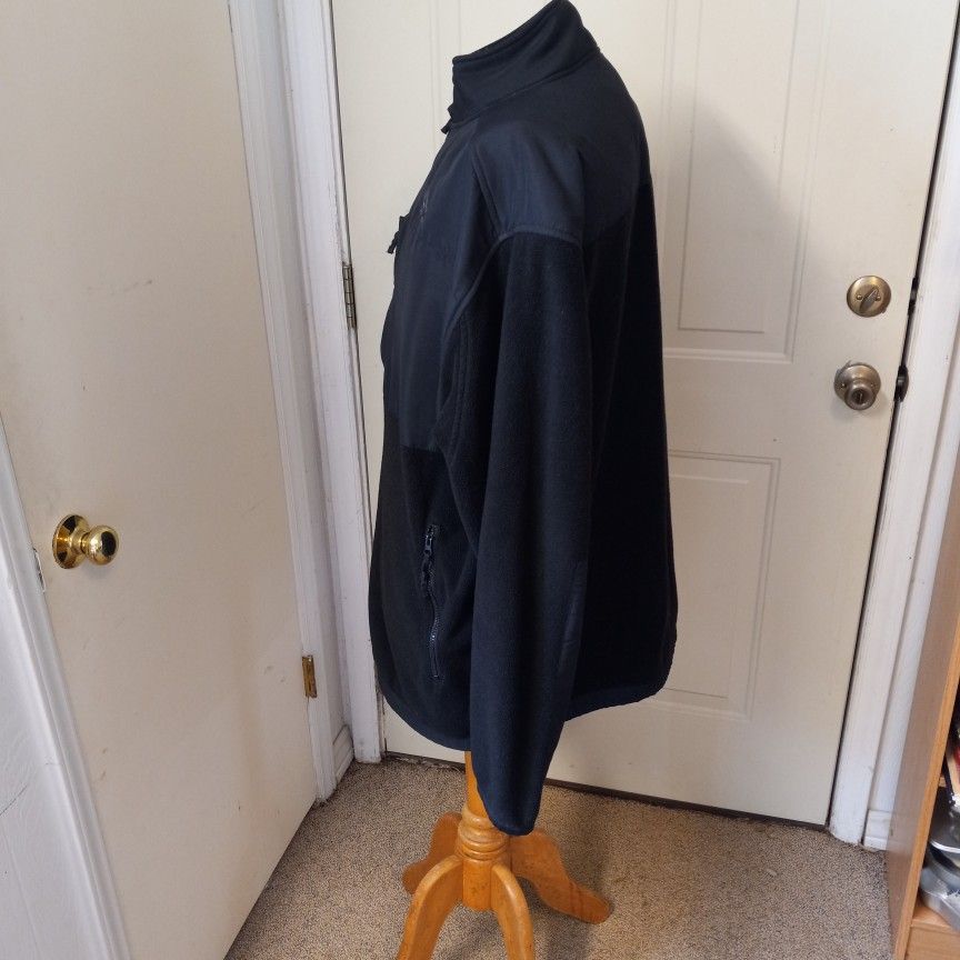 Beverly Hills Polo Club Men's Jacket 2 XL Fleece Full Zipper 4 Zip Pockets Black
