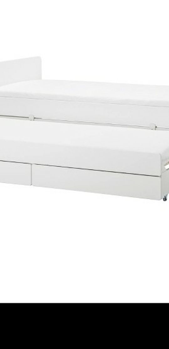 Ikea Trundle Twin Bed With 2 Storage