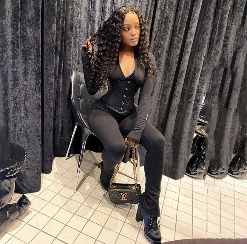 Black romper & Corset( small-large)