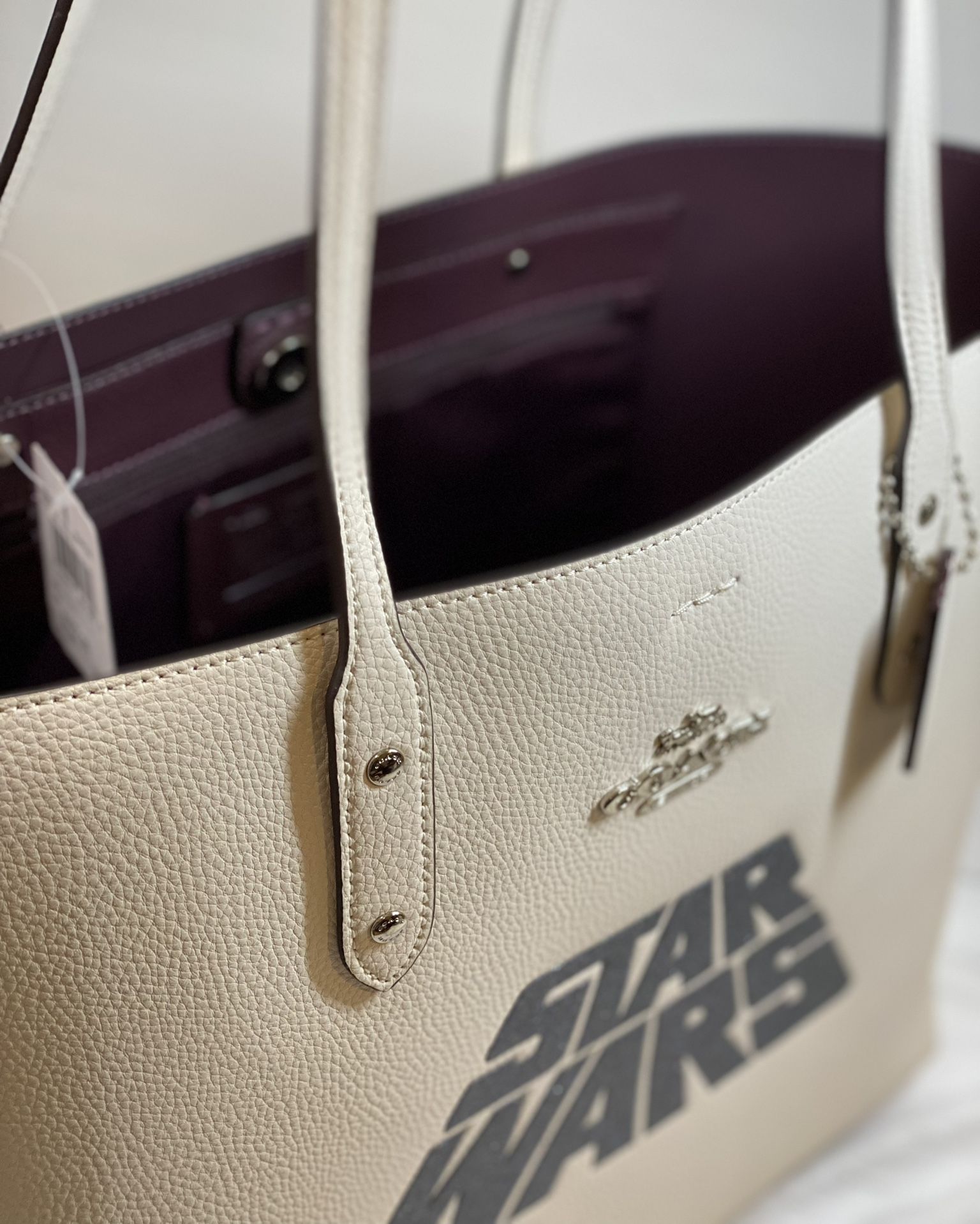 NWT Authentic Coach Collectible Limited Edition Star Wars Large Tote W/ Complimentary Coach Box, Tissue & Bag - MSRP:$428 - $ALE FIRM Price:$175