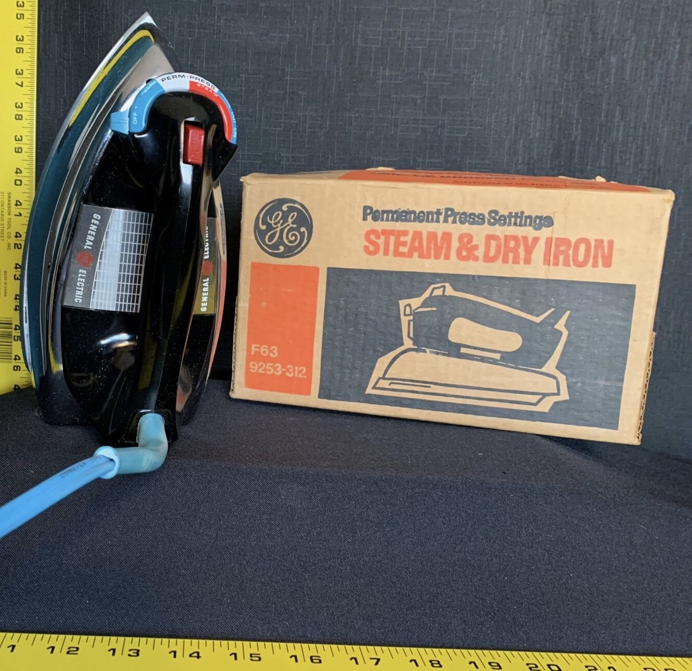 Vintage GE Permanent Press Steam & Dry Iron.