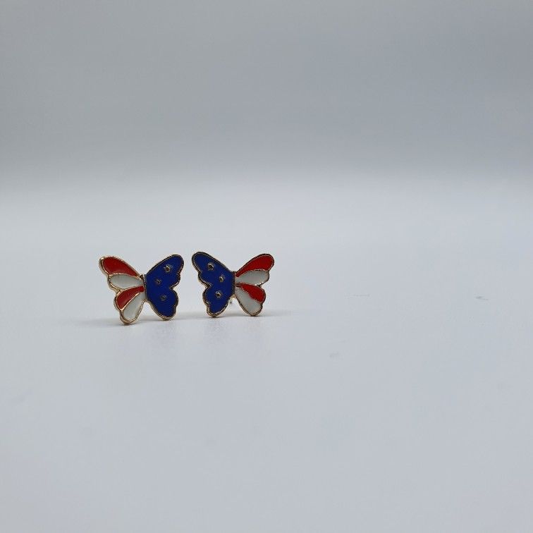"Sweet Color Three Butterfly Earrings for Women, IN027