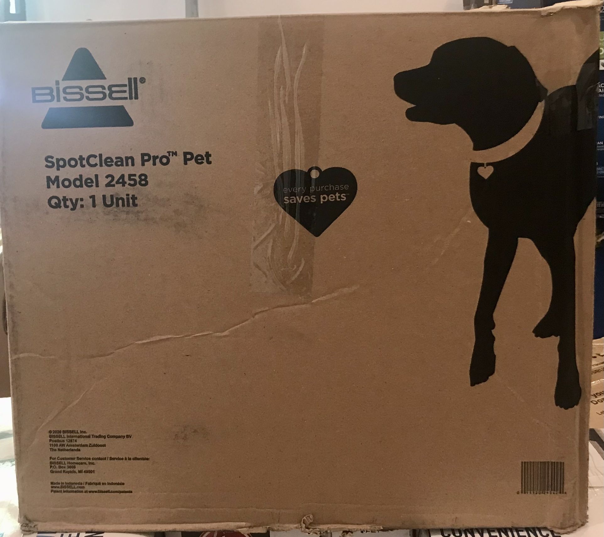 NEW! BISSELL SpotClean Pet Pro Portable Carpet Cleaner, 2458