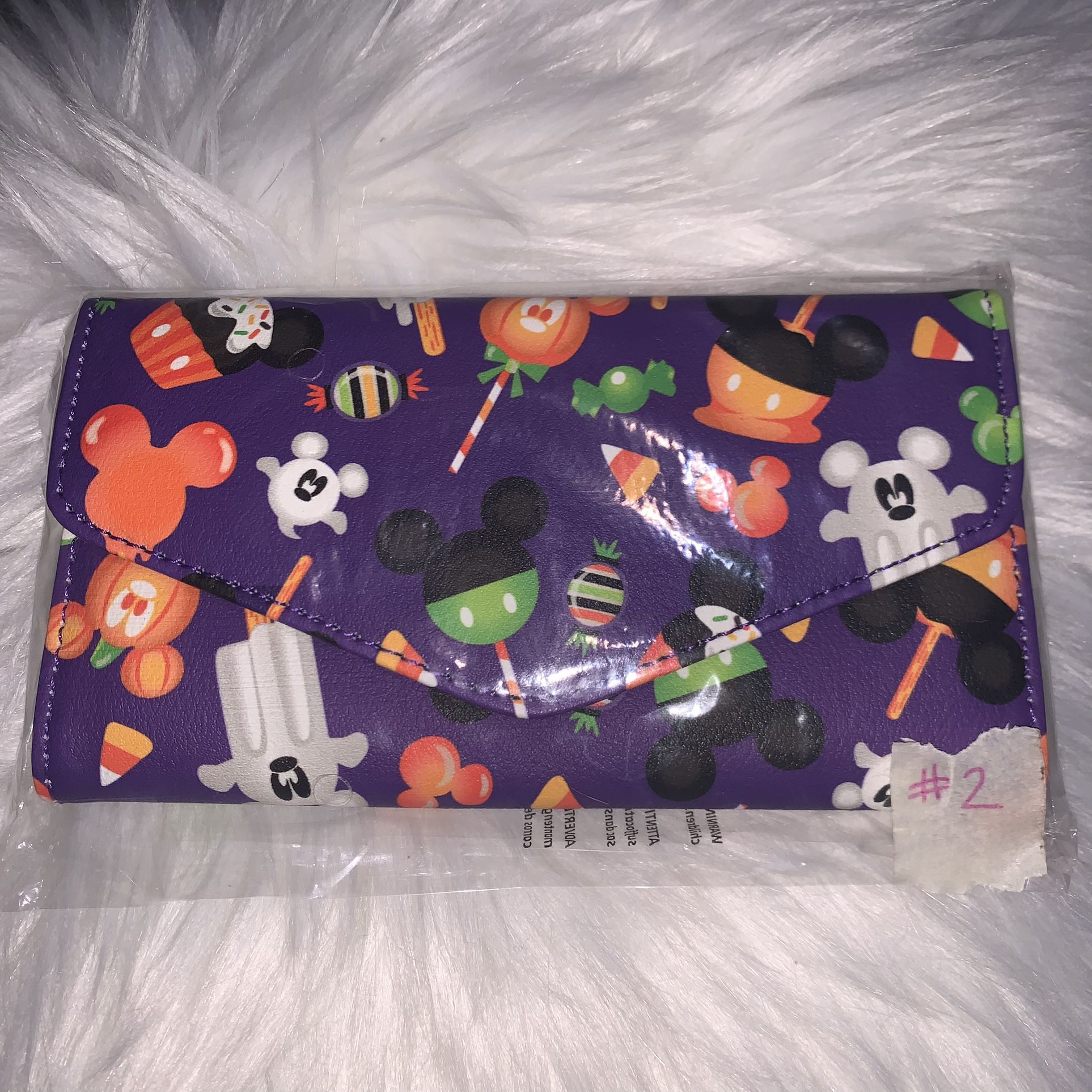 Loungefly Disney Mickey Mouse Halloween Treats Flap Wallet NWT