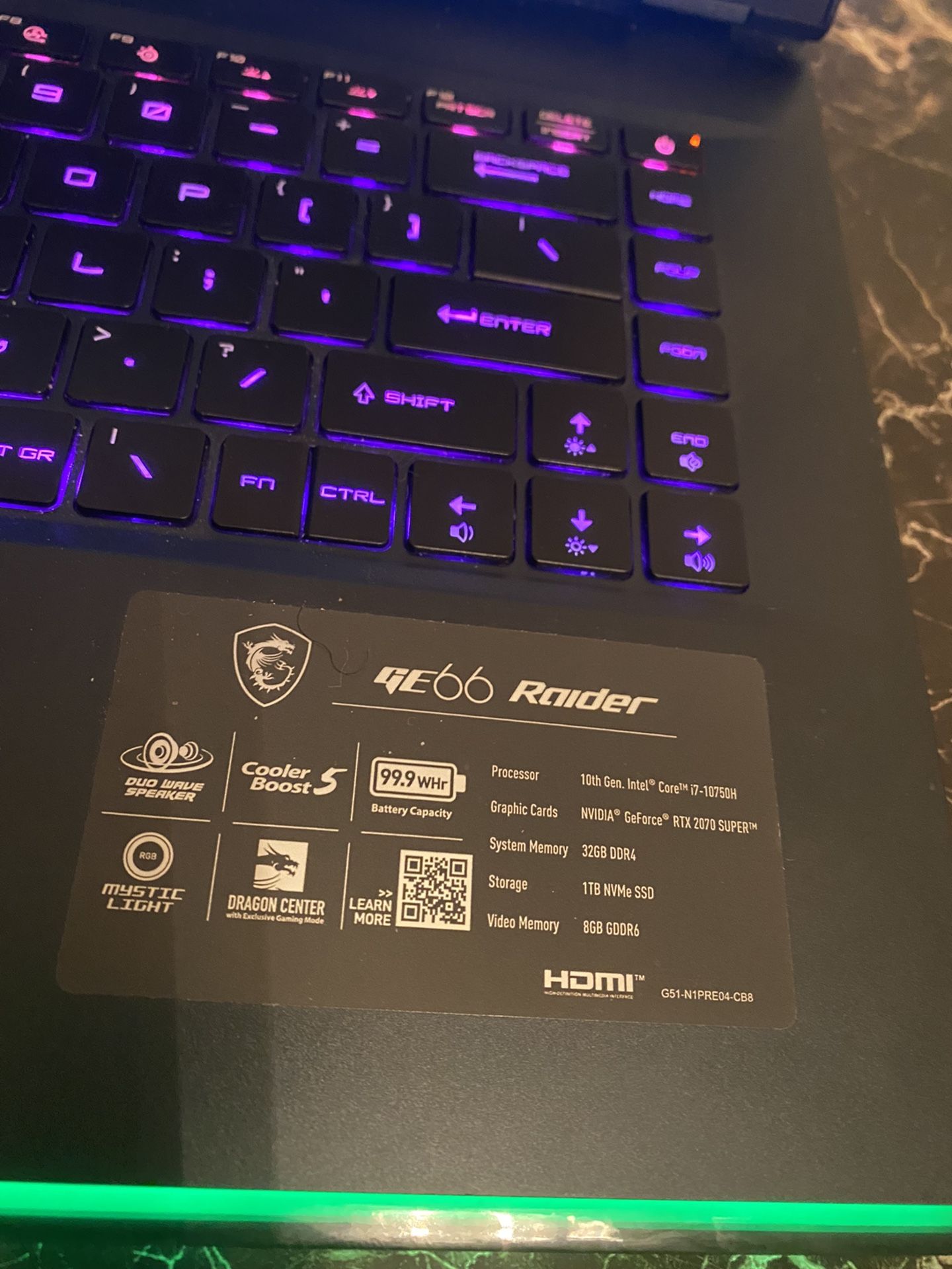 MSI GE66 RAIDER {gaming laptop}