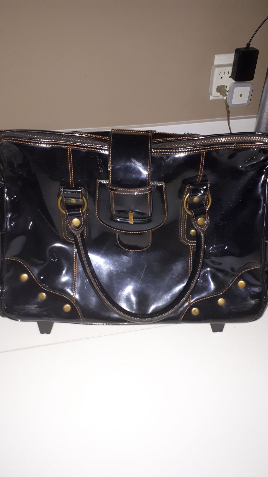 GJ Gillian Julius Eco Leather Rolling Bag