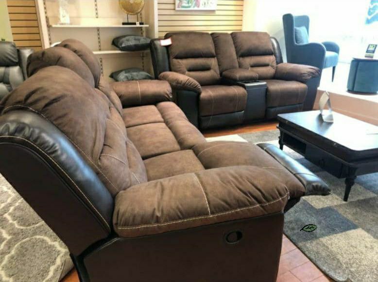 Brand New $39 Down‼Earhart Chestnut Reclining Living Room Set