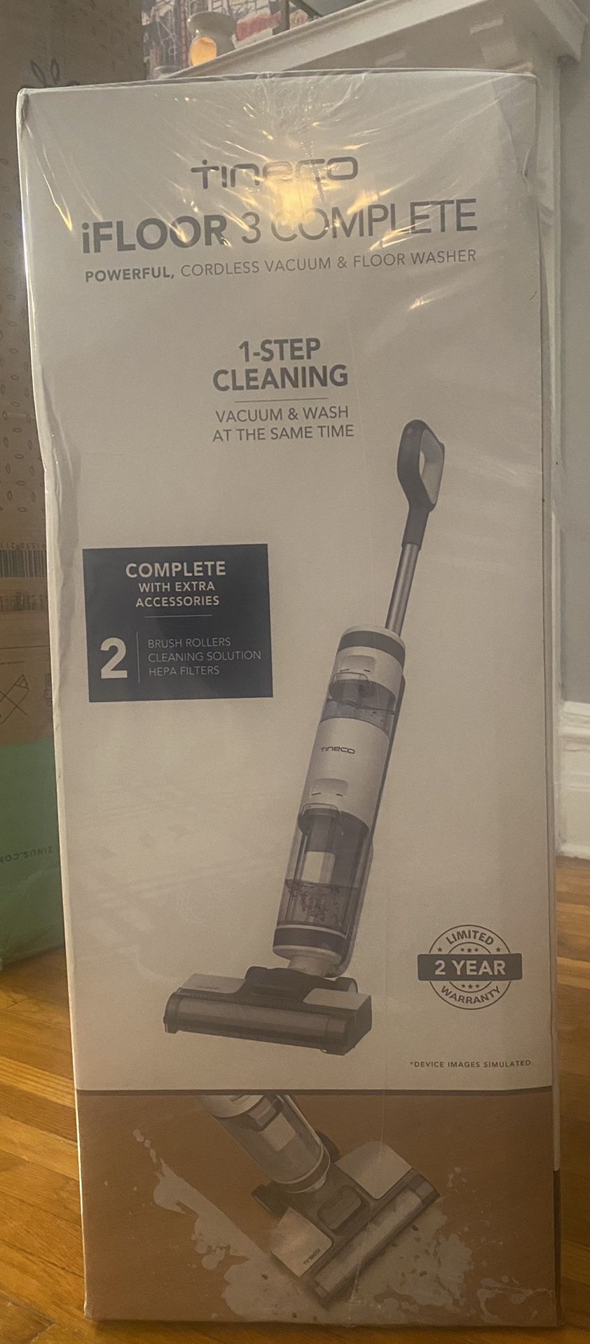 Tineco iFLOOR3 Cordless Wet Dry Vacuum Cleaner, Lightweight, One-Step Cleaning for Hard Floors