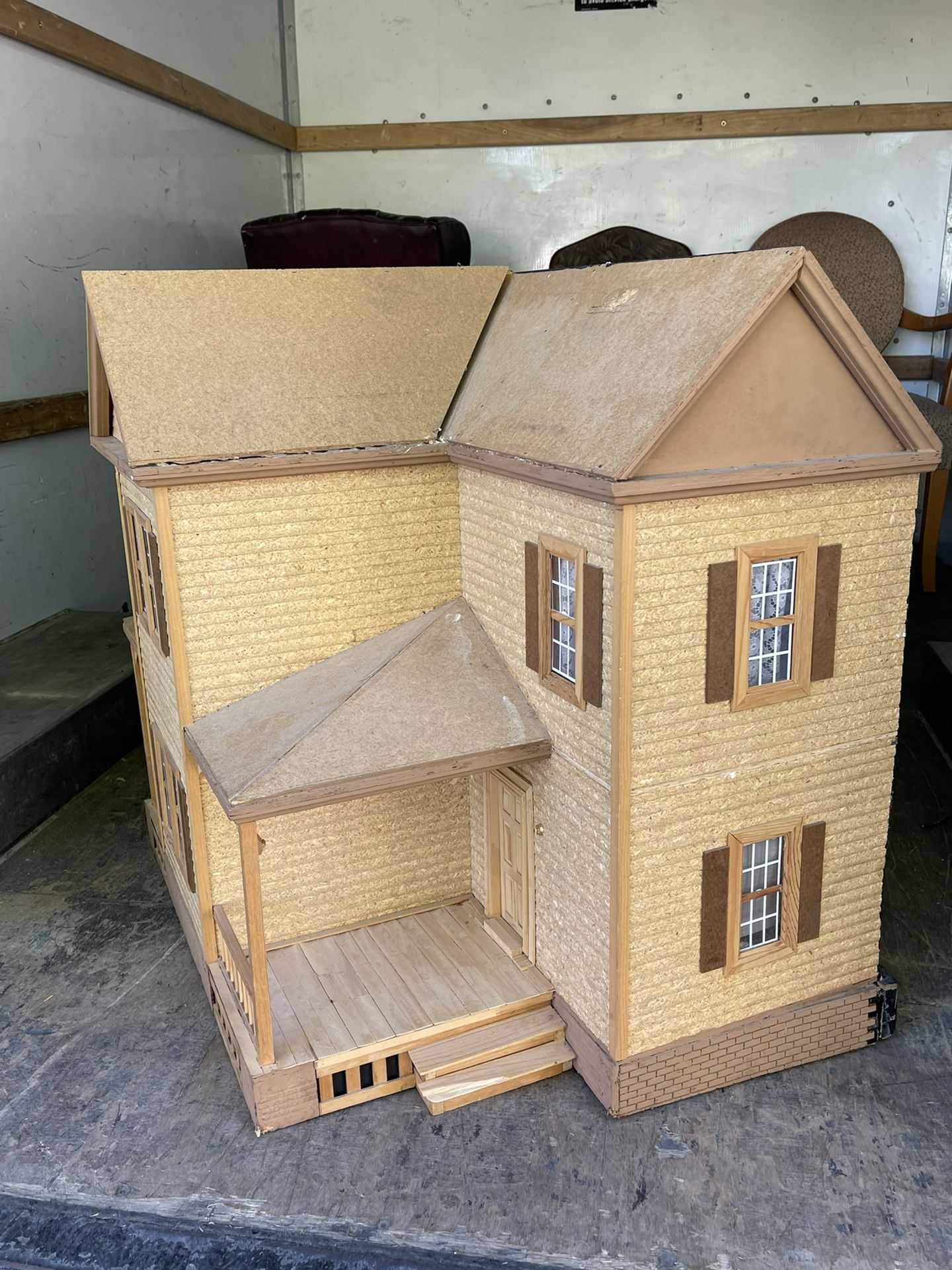 Vintage wooden dollhouse