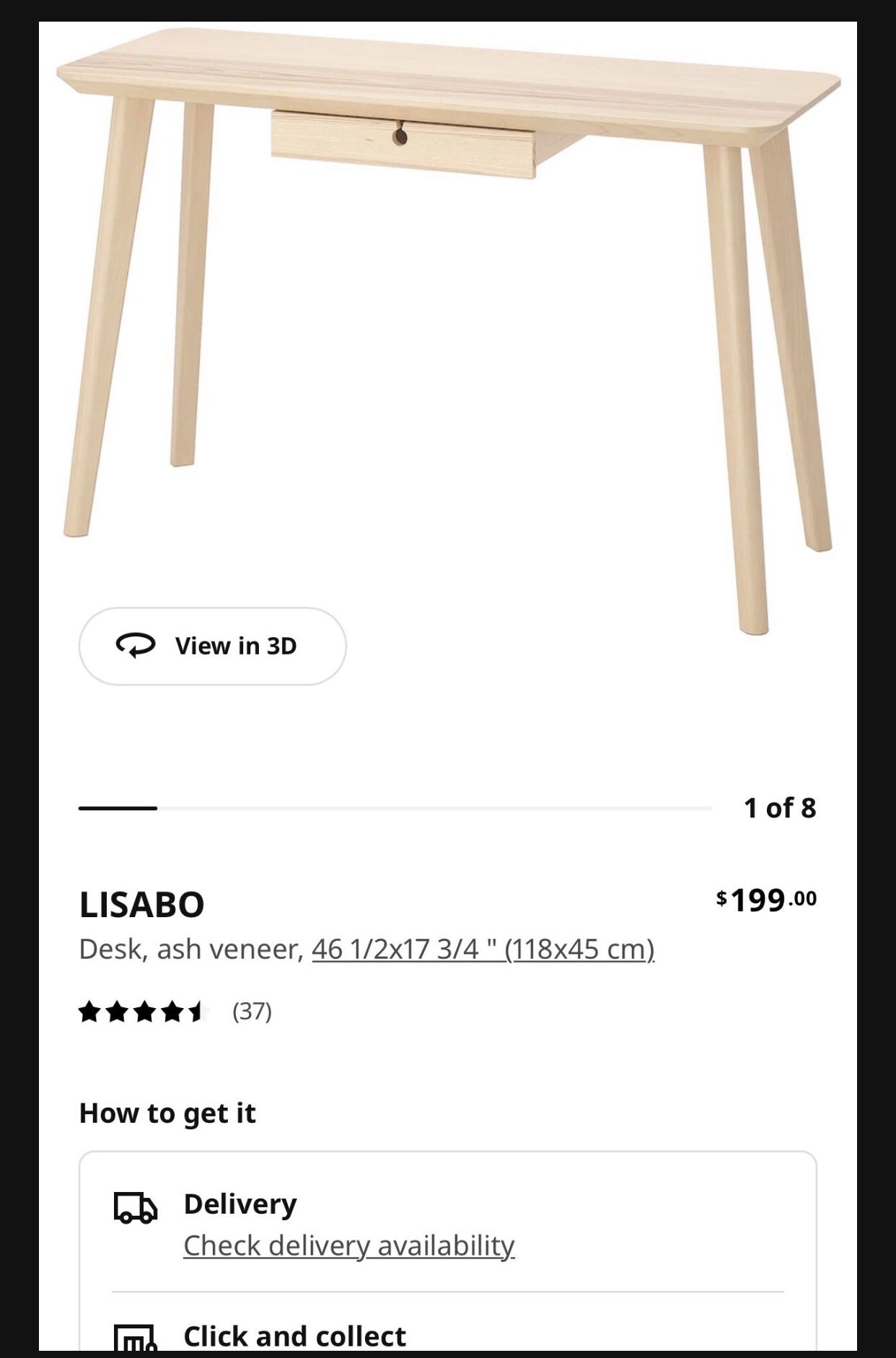 Ikea Lisabo Desk