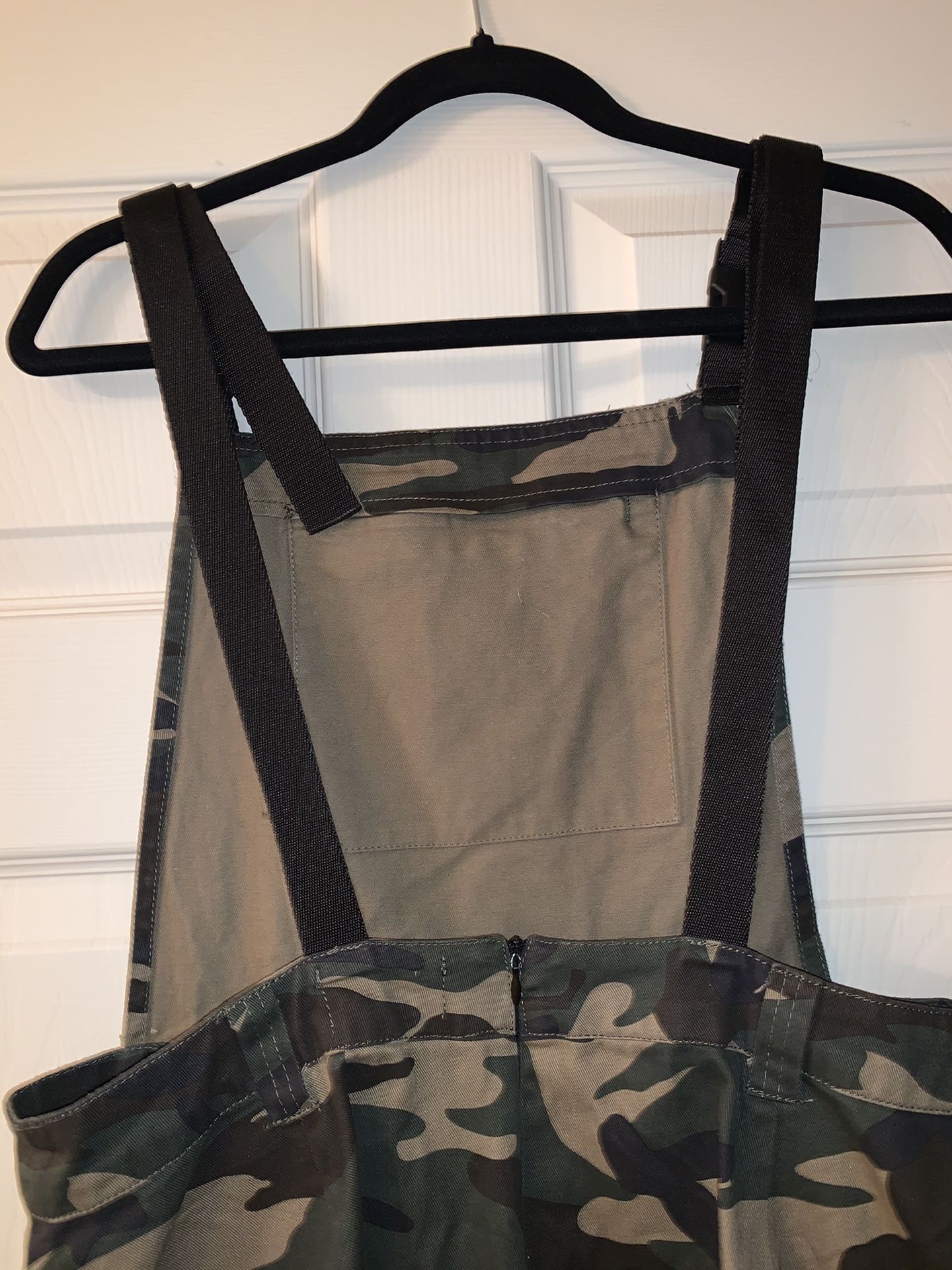 Camo Buckle Overall Dress