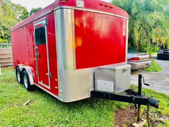 Nice Enclosed Toy Hauler Trailer / Loaded / Title in hand Paid $10,499 new Thumbnail