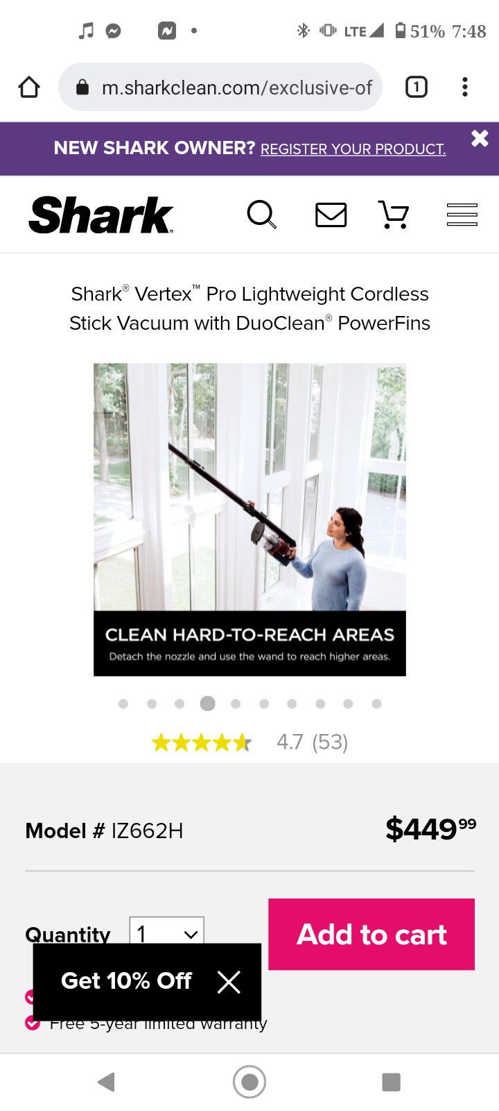 Shark Vertex Pro Cordless Vacuum 