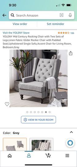 Modern Rocking Chair With Interchangeable Legs Thumbnail