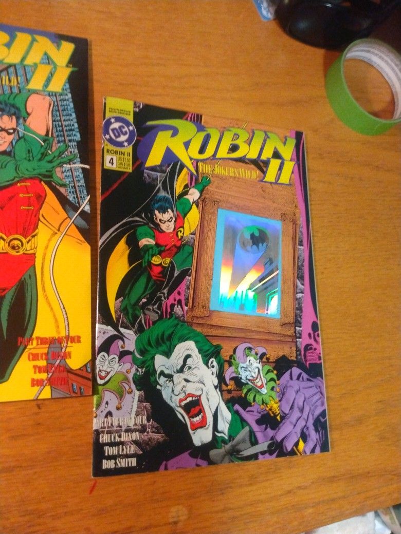 ROBIN II COMICS WITH HOLOGRAM ..ISSUES 2, 2 VARIANT, 3,4...4 ISSUES IN ALL
