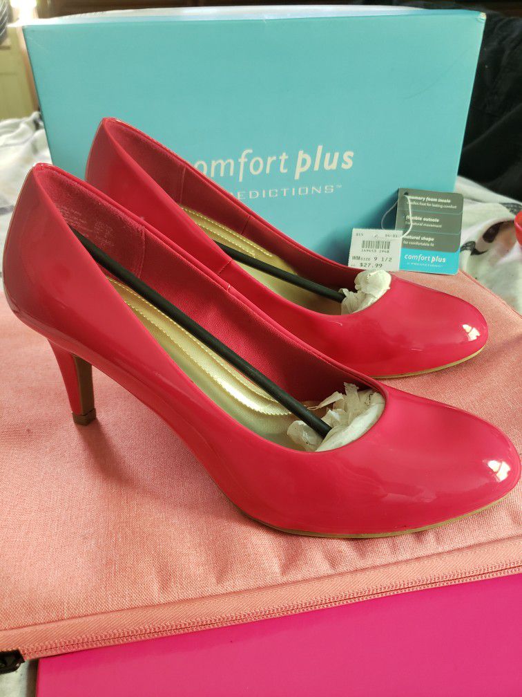 Pink Comfort Plus 2" Heels 👠 Size 9 1/2 Memory Foam