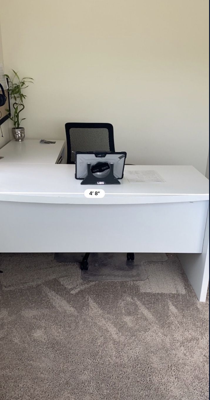 Desk With File Cabinet L Shape 