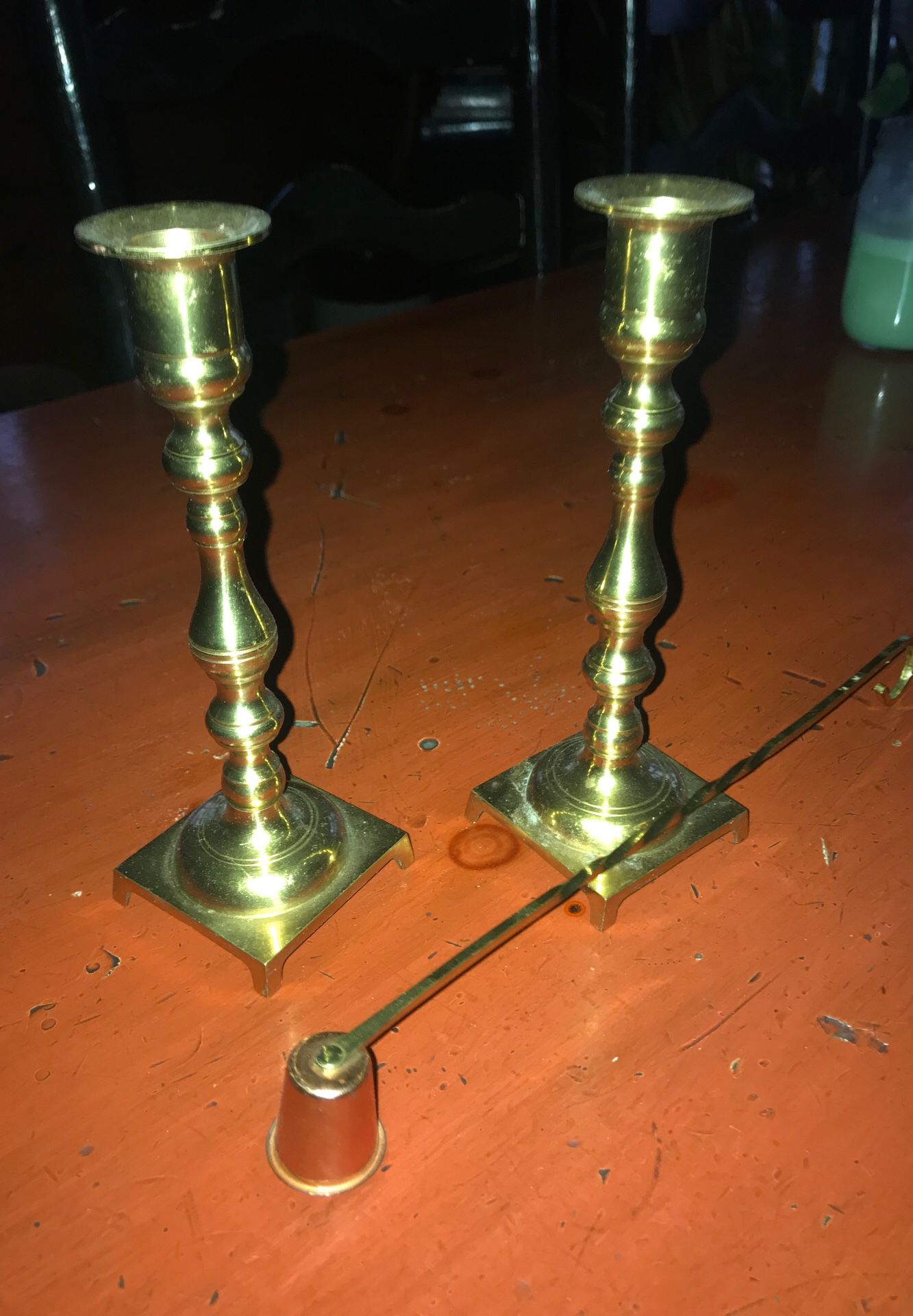 Brass candle holders