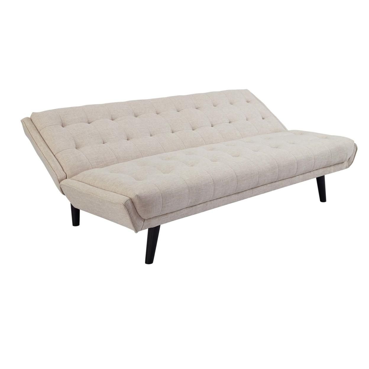Glance Tufted Convertible Fabric Sofa Bed (3093-BEI)