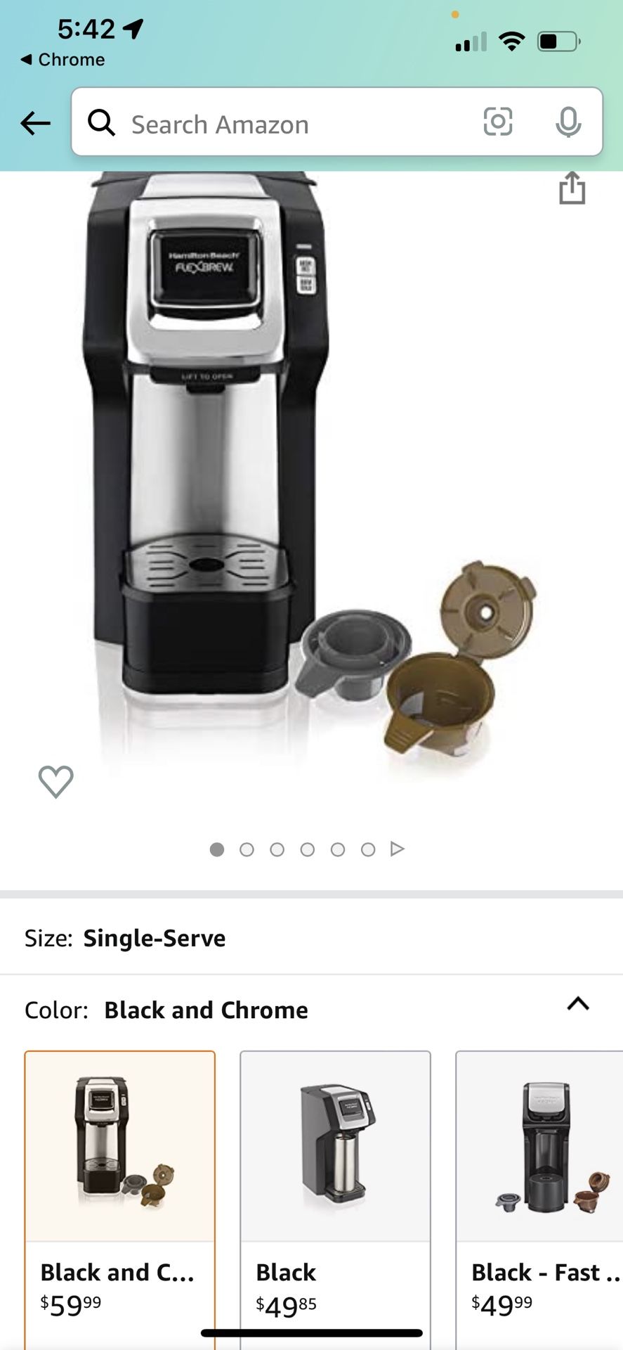 Hamilton Beach Coffee Machine - Fits Keurig Pods