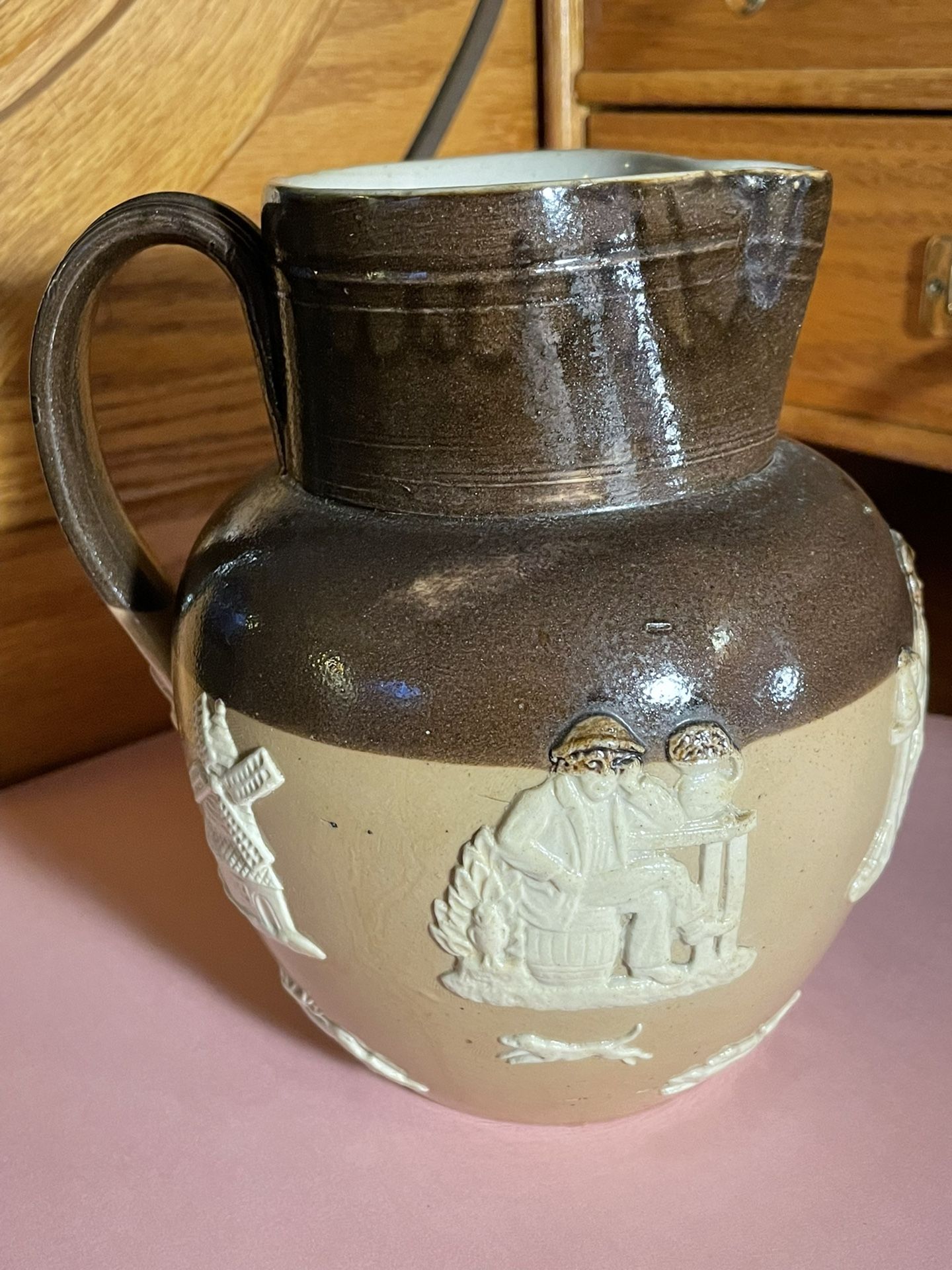 Early Royal Doulton Pottery Pitcher Jug c1900