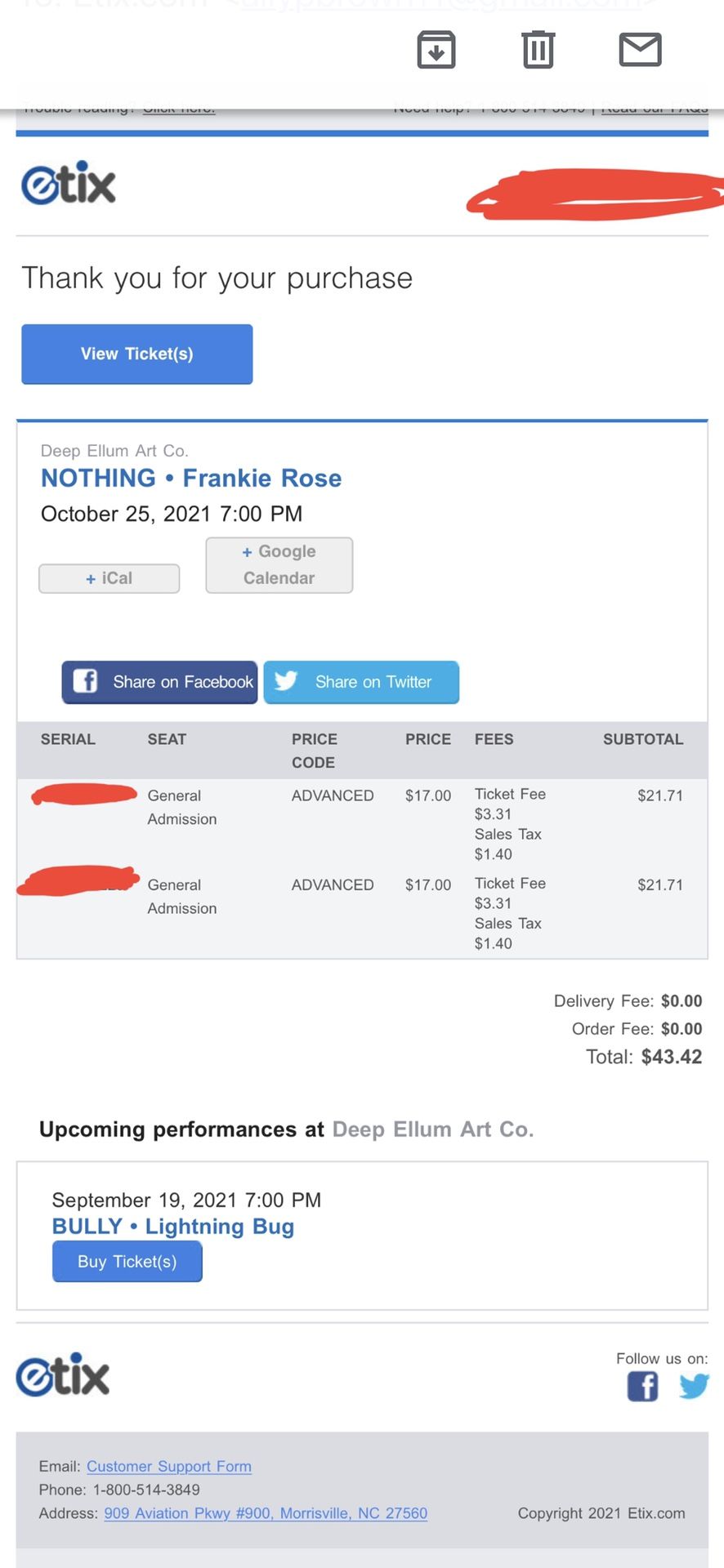 NOTHING Band Tickets DALLAS