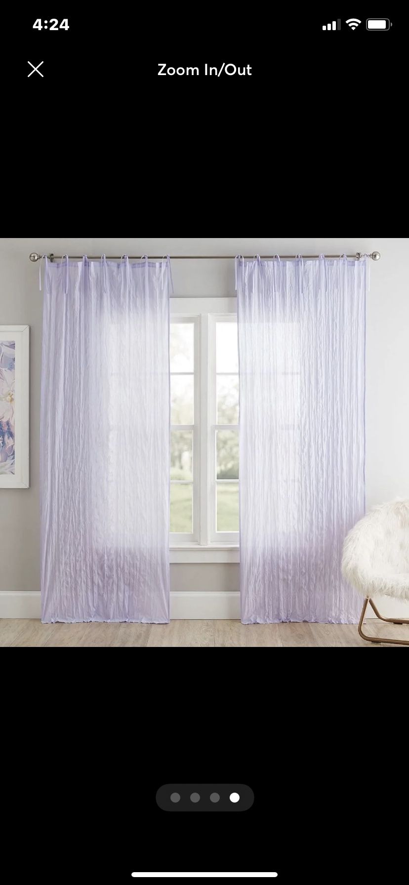Pottery Barn Tie Top Curtains 