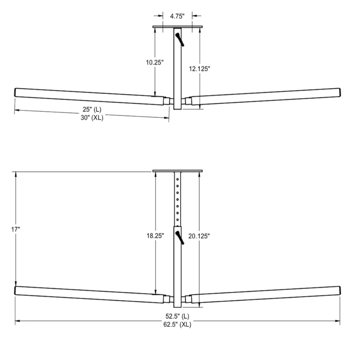 Multi SUP & Surfboard Ceiling Rack | Hi-Port 2 | Adjustable Overhead Mount