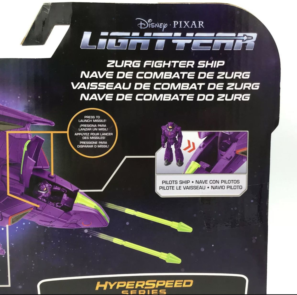 ZURG Fighter Ship w/ Zurg Figure Lightyear Disney Pixar Toy Story Movie 2022 NEW