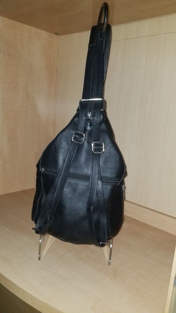Alpine Swiss Leather Carrying Bag/backpack