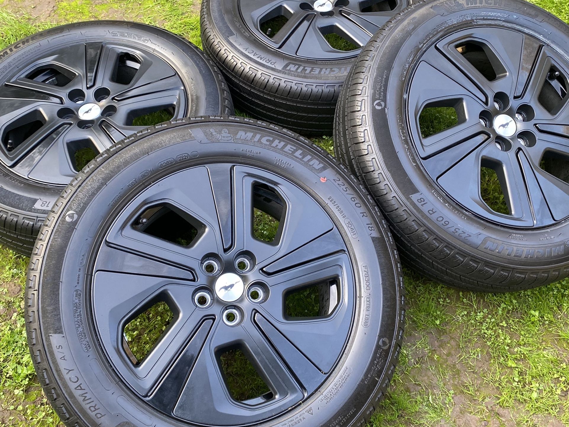 2021 Ford Mustang Match E Match-e 1 GT OEM NEW 18” Wheels Rims and Tires 225/60R18 Michelin