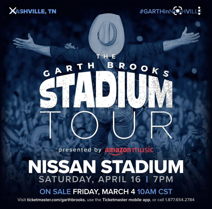 2 Garth Brooks Tickets April 16,2022 Nashville