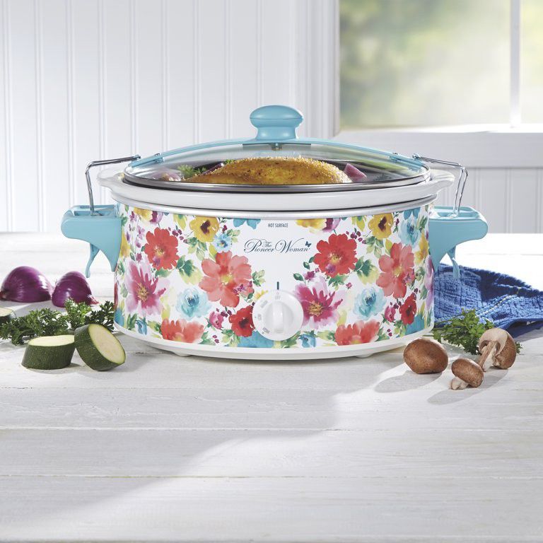 The Pioneer Woman Breezy Blossom 6 Quart Portable Slow Cooker

