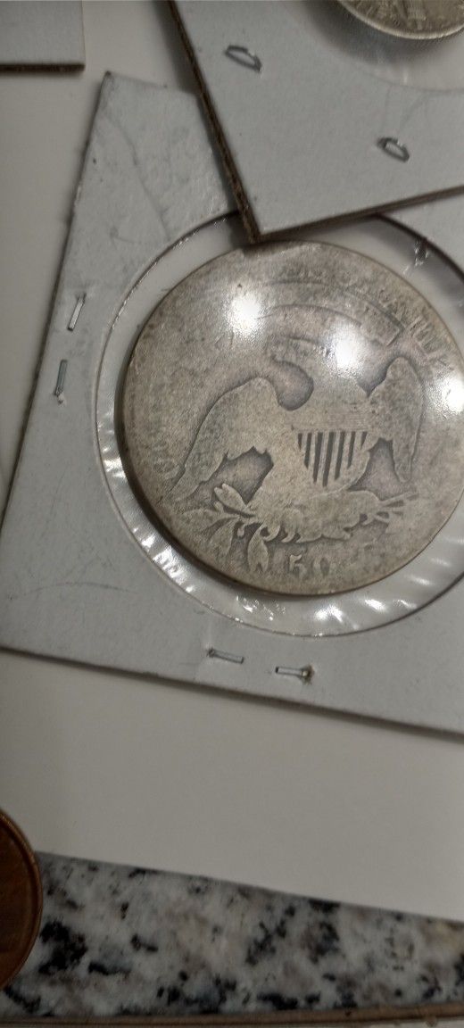Coin Collection. Capped Bust Pennies Quarter Dime Us Silver error