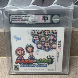 Mario & Luigi: Dream Team Nintendo 3DS VGA 85 NM+ Not WATA Brand New First Print Thumbnail