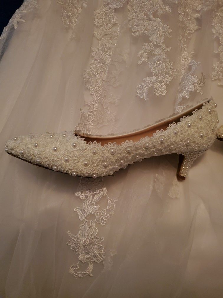 Wedding Dress Size 26, Shoes Size 10