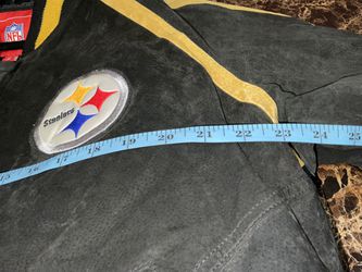 Pittsburgh Steelers Suede Leather Heavy Jacket Zip Front Large NEW New no tag  (10+ Steeler items in stock, can combine shipping) Thumbnail
