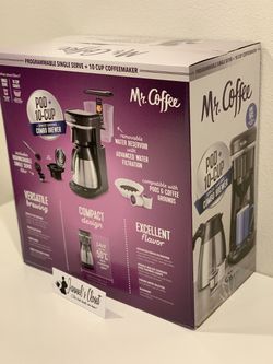 Mr. Coffee® Pod + 10-Cup Space-Saving Combo Brewer Thumbnail
