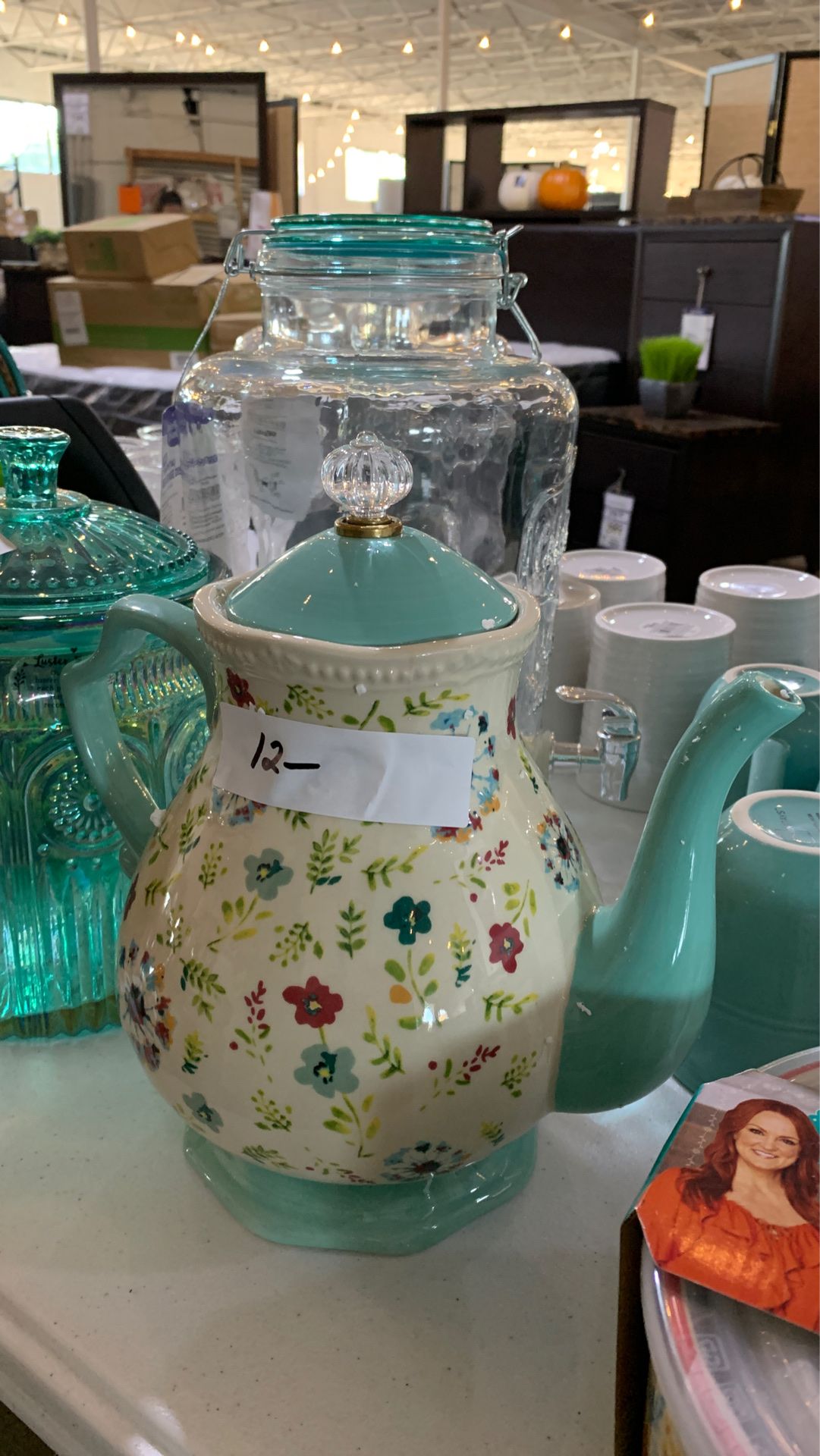 Country glam tea pot