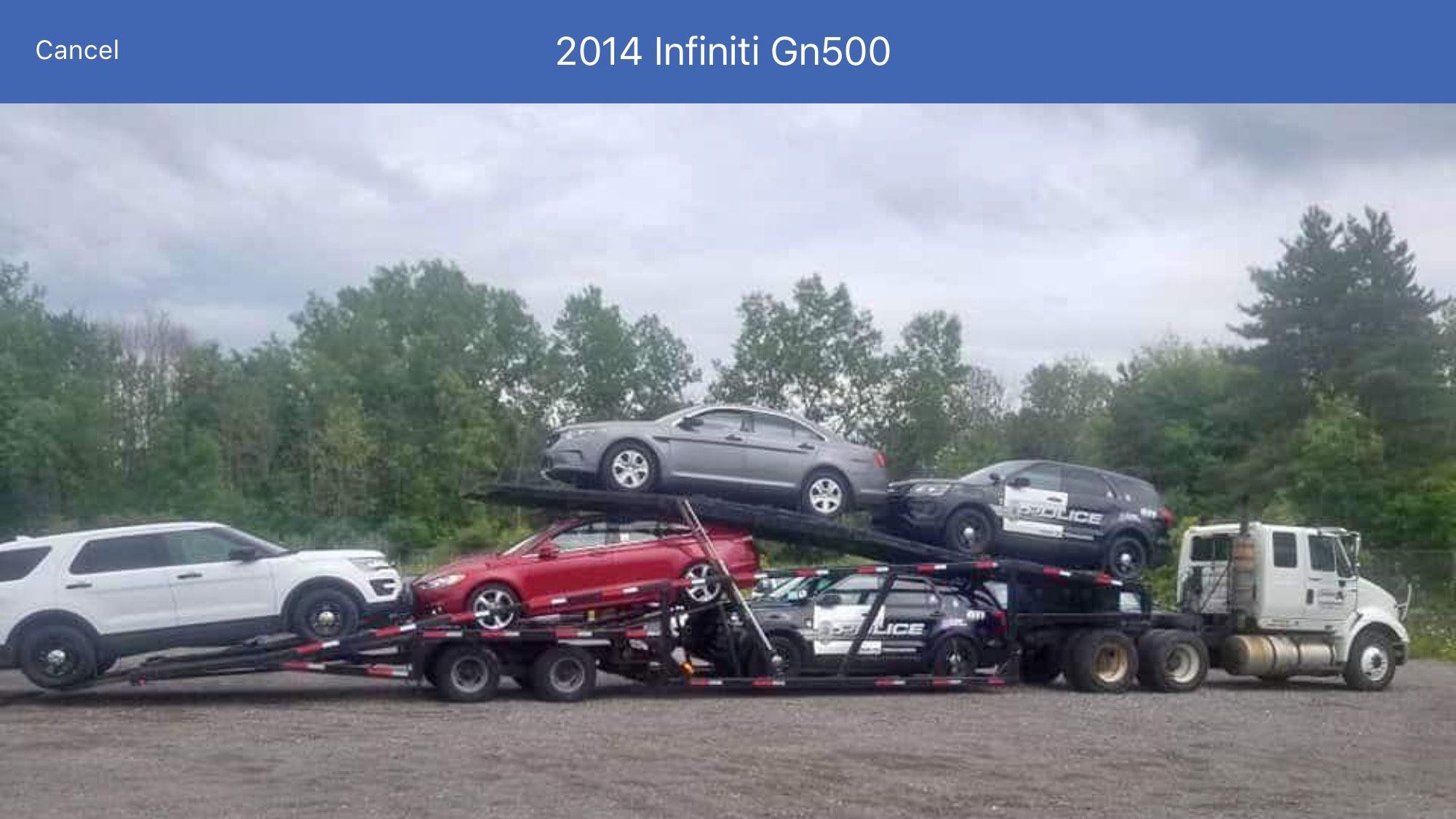 2014 Infinite GN500 5 Car Trailer