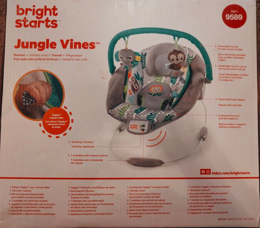 Bright Starts Jungle Vines Cradling Bouncer