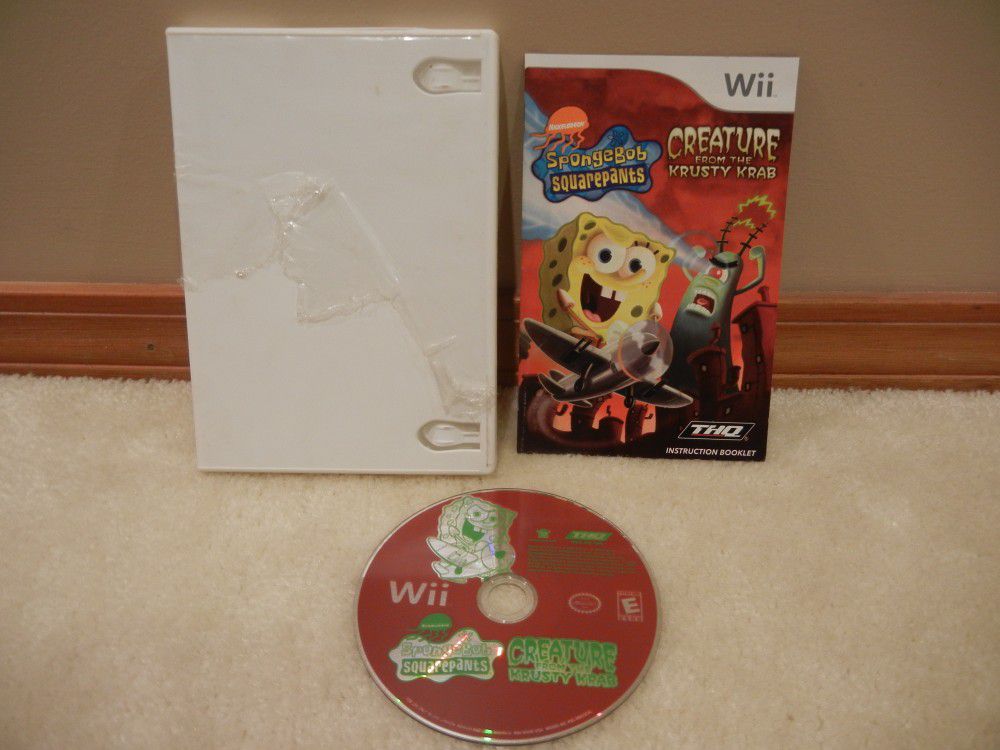 Lot of 2: Nintendo Wii Epic Mickey & Spongebob Creature From The Krusty Krab Games