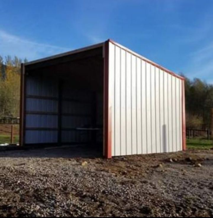 Loafing Shed Plans: 12’ x 15’ shed (includes supply list, diagram, instruction)