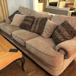 Oversized Couch with Pillows Thumbnail